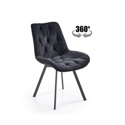 Стул HALMAR K519 черный/черный, поворотный